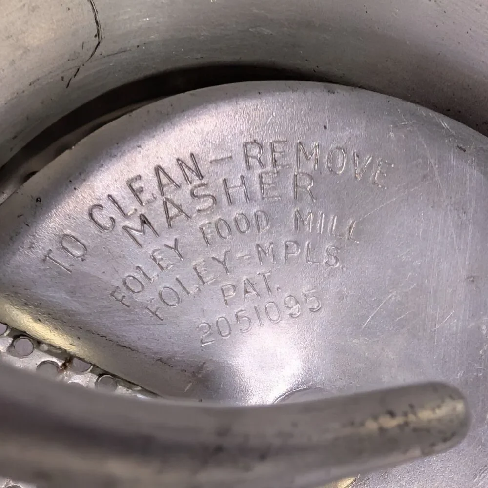 Vintage Foley Food Mill Minneapolis MN Pat 2051095 Hand Crank Small